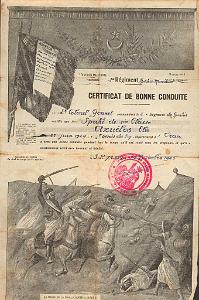 LES SPAHIS LE CERTIFICAT DE BONNE CONDUITE 1924